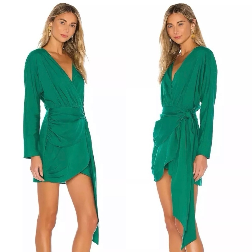 L'Academie The Lorriana Mini Dress Green Small